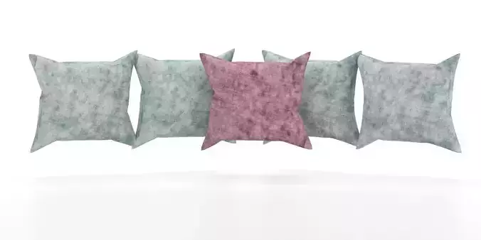 Pillow five pillows 3D model