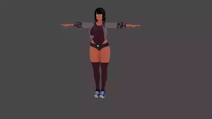 3d model character game KATE 3D model