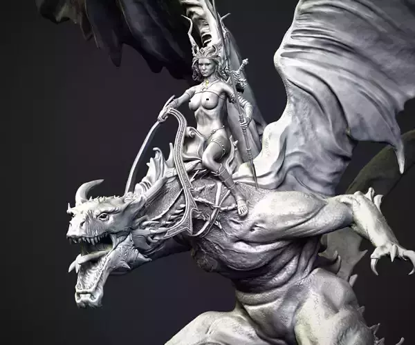 Mistress of the Dragons 3d printable  3D print model