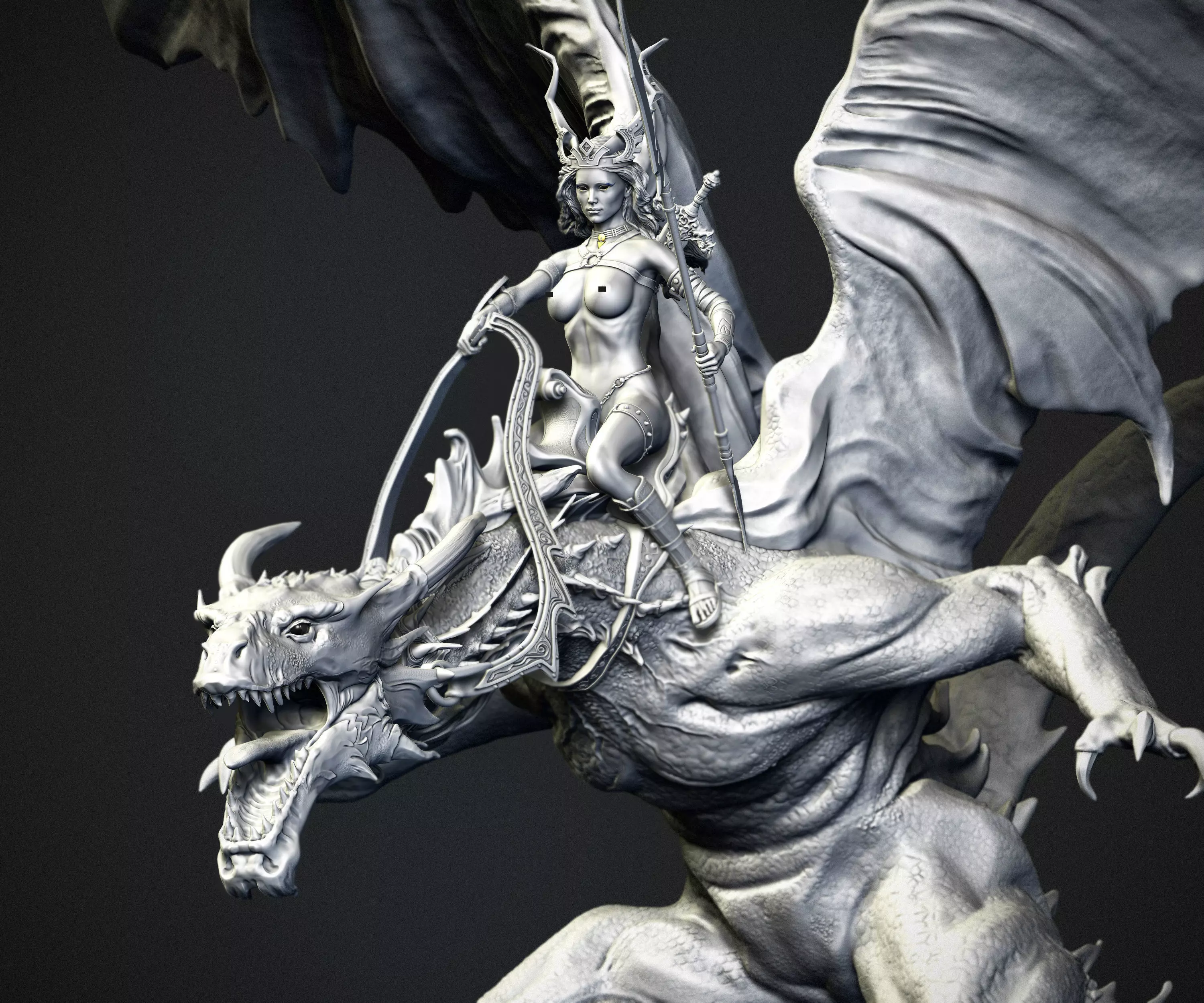 Mistress of the Dragons 3d printable 3D print model