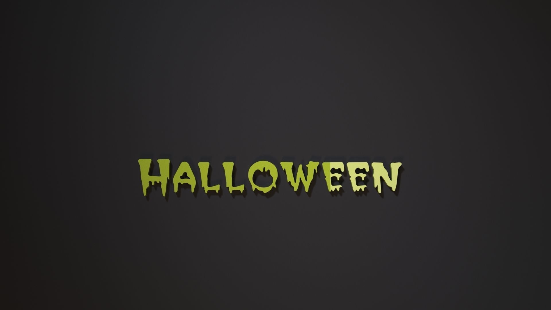 Halloween lettering 3D print model_5