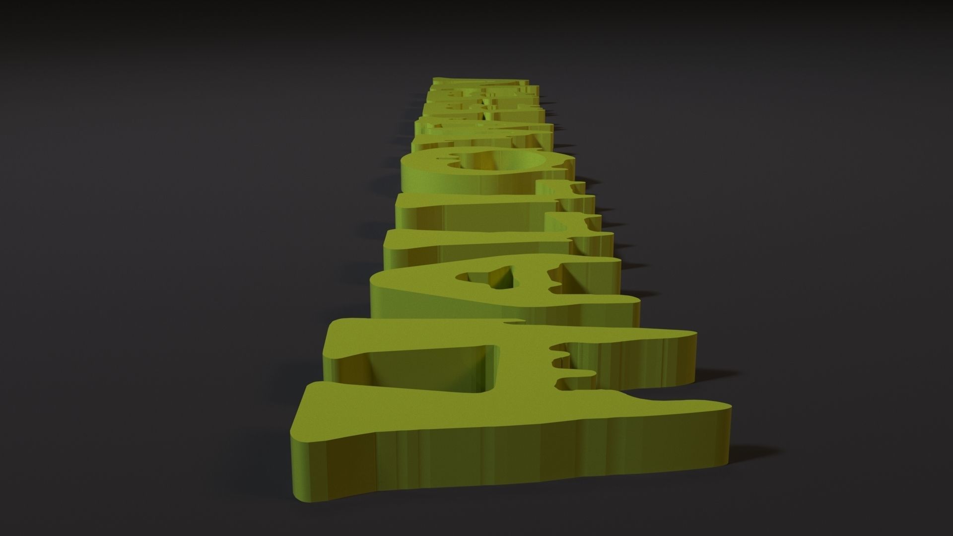 Halloween lettering 3D print model_6