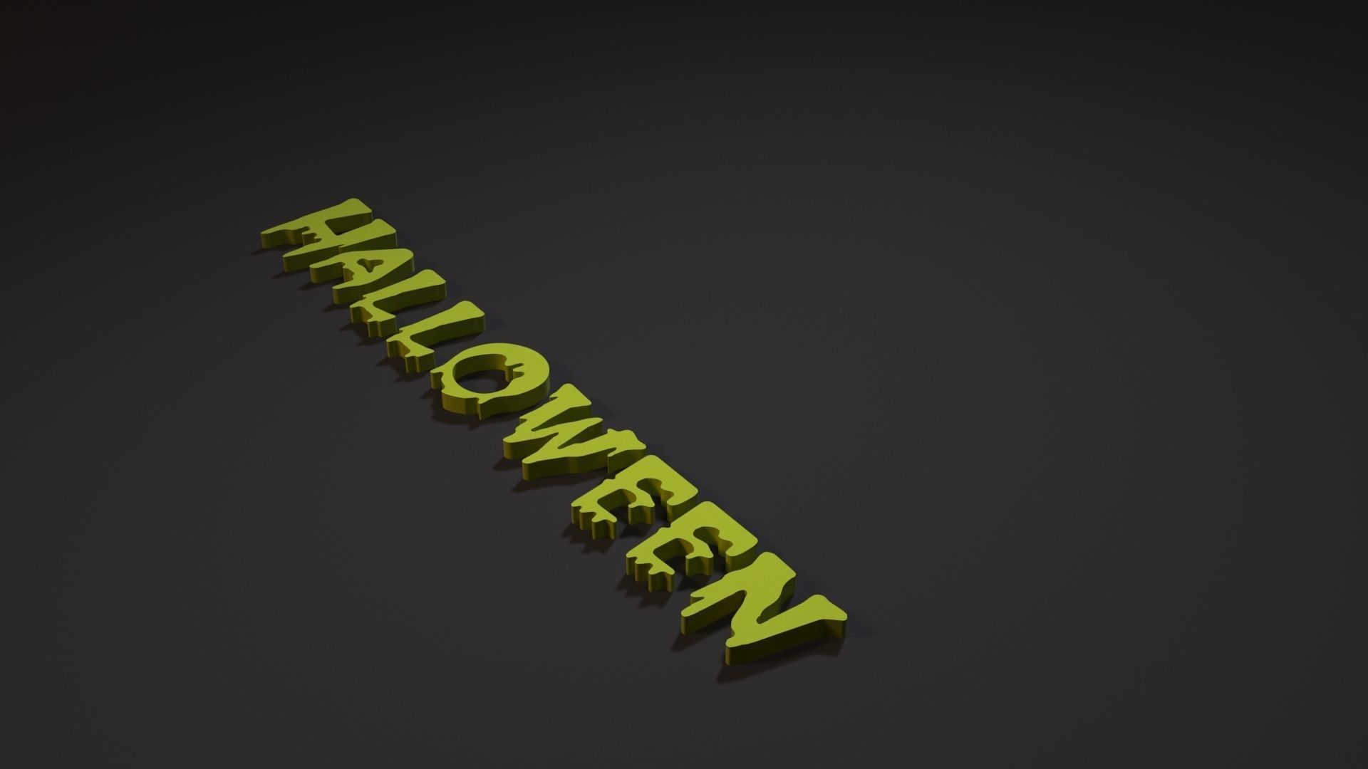 Halloween lettering 3D print model_2