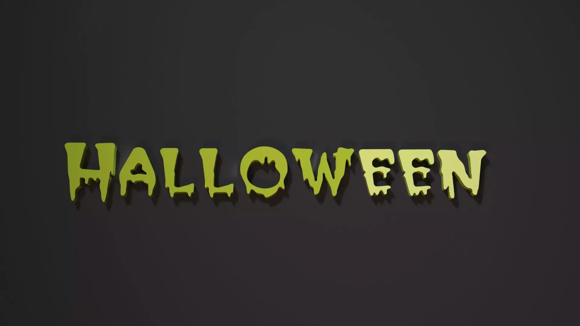 Halloween lettering 3D print model_0