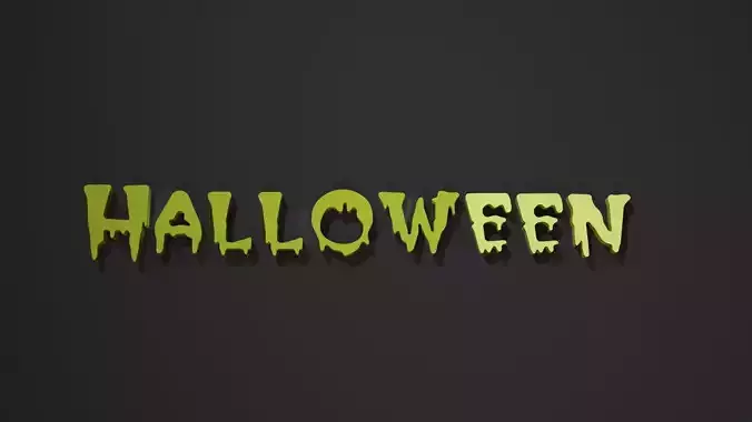 Halloween lettering 3D print model