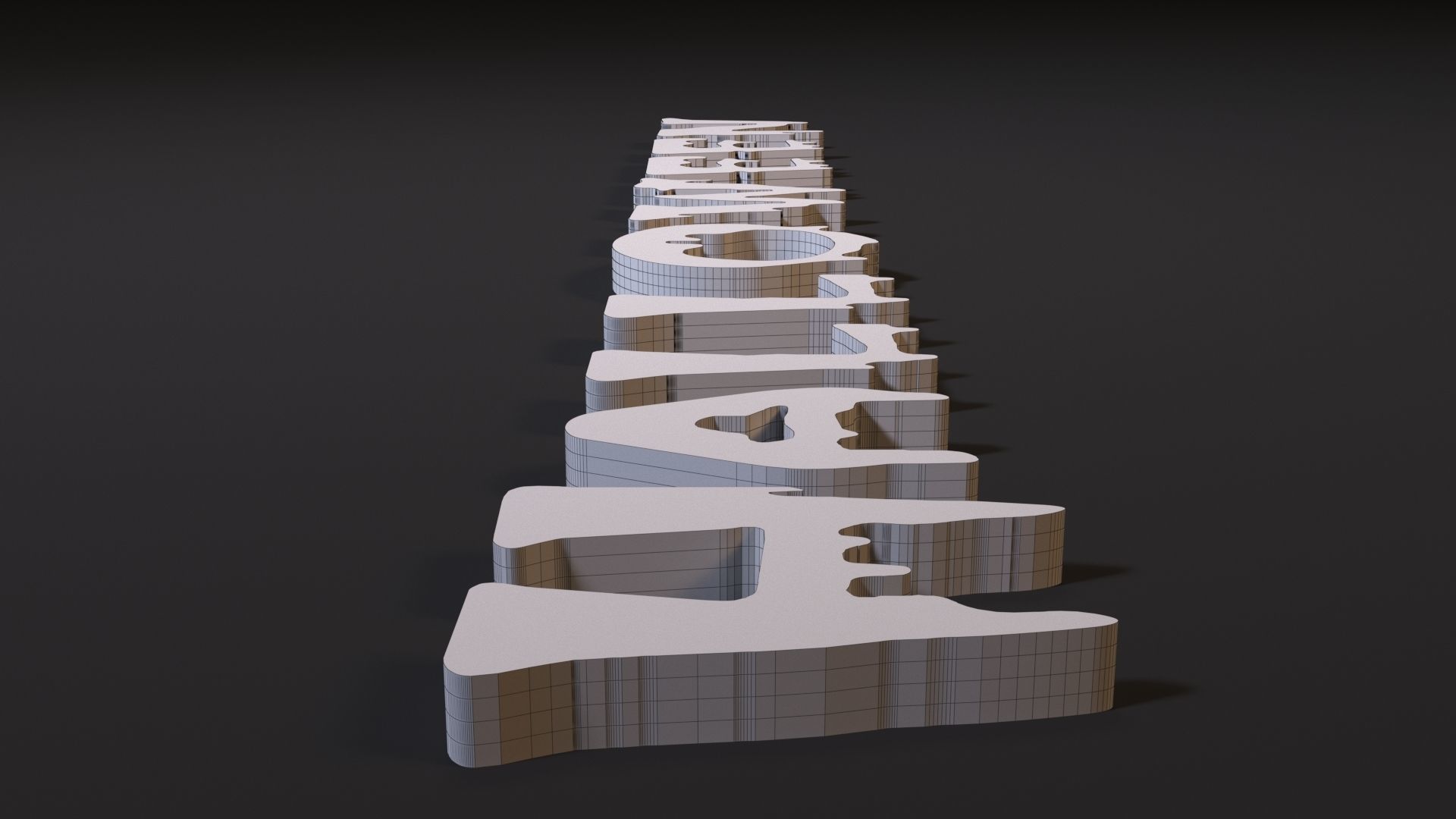 Halloween lettering 3D print model_7