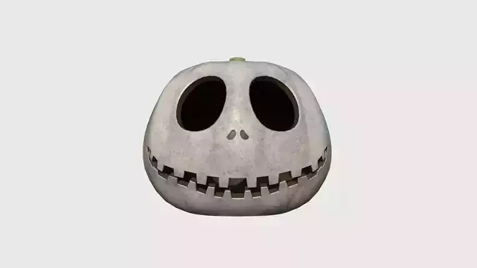 Pumpkin Head 06 White - Jack O Mask - Character Design Free low-poly 3D model