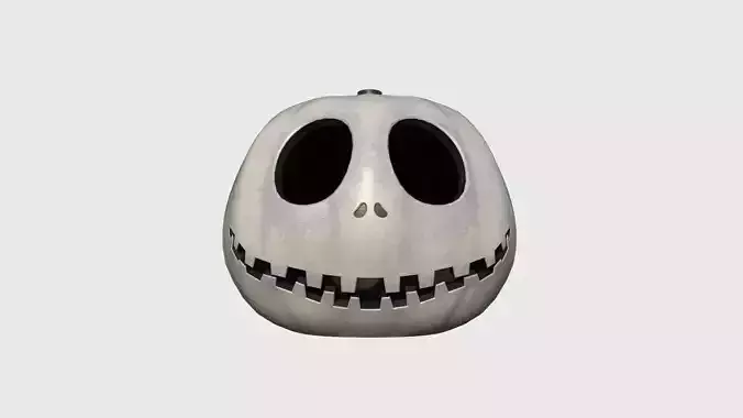 Pumpkin Head 07 White - Jack O Mask - Character Design