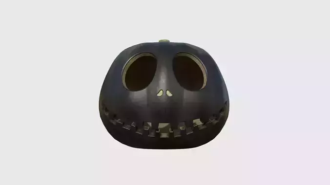 Pumpkin Head 08 Black - Jack O Mask - Character Design