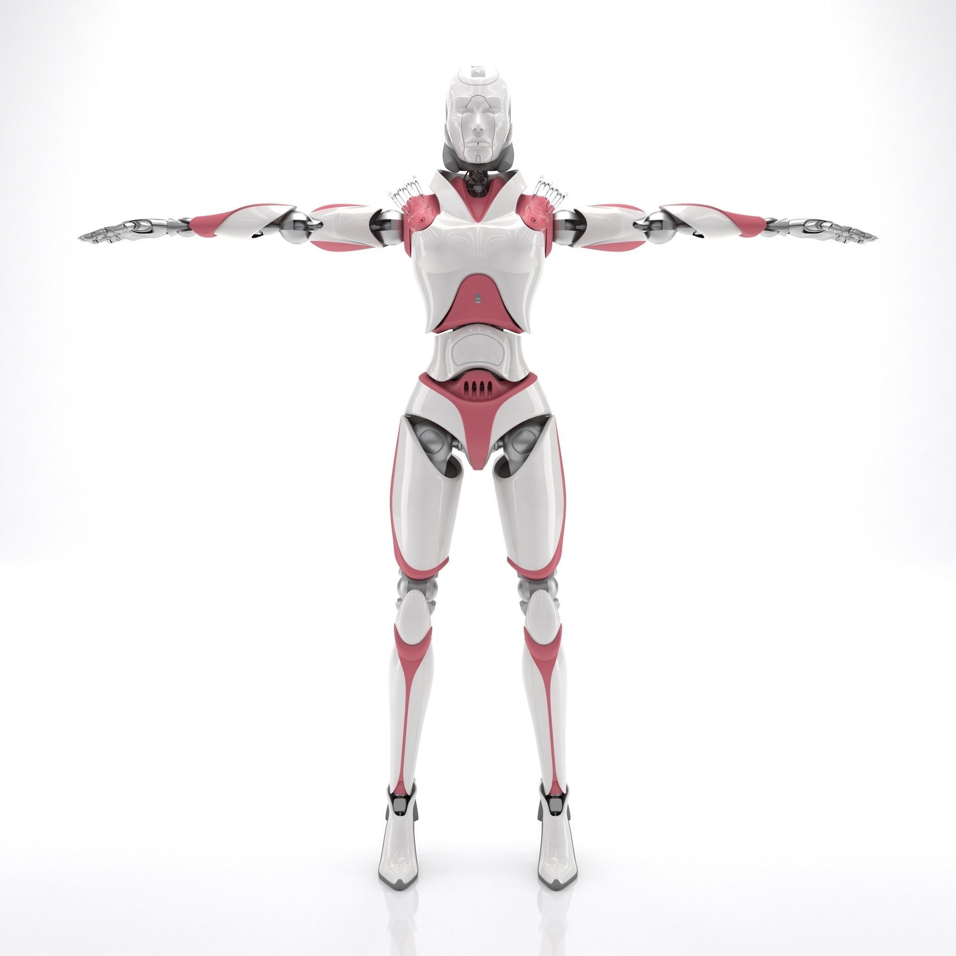 Female Android 3D model_1