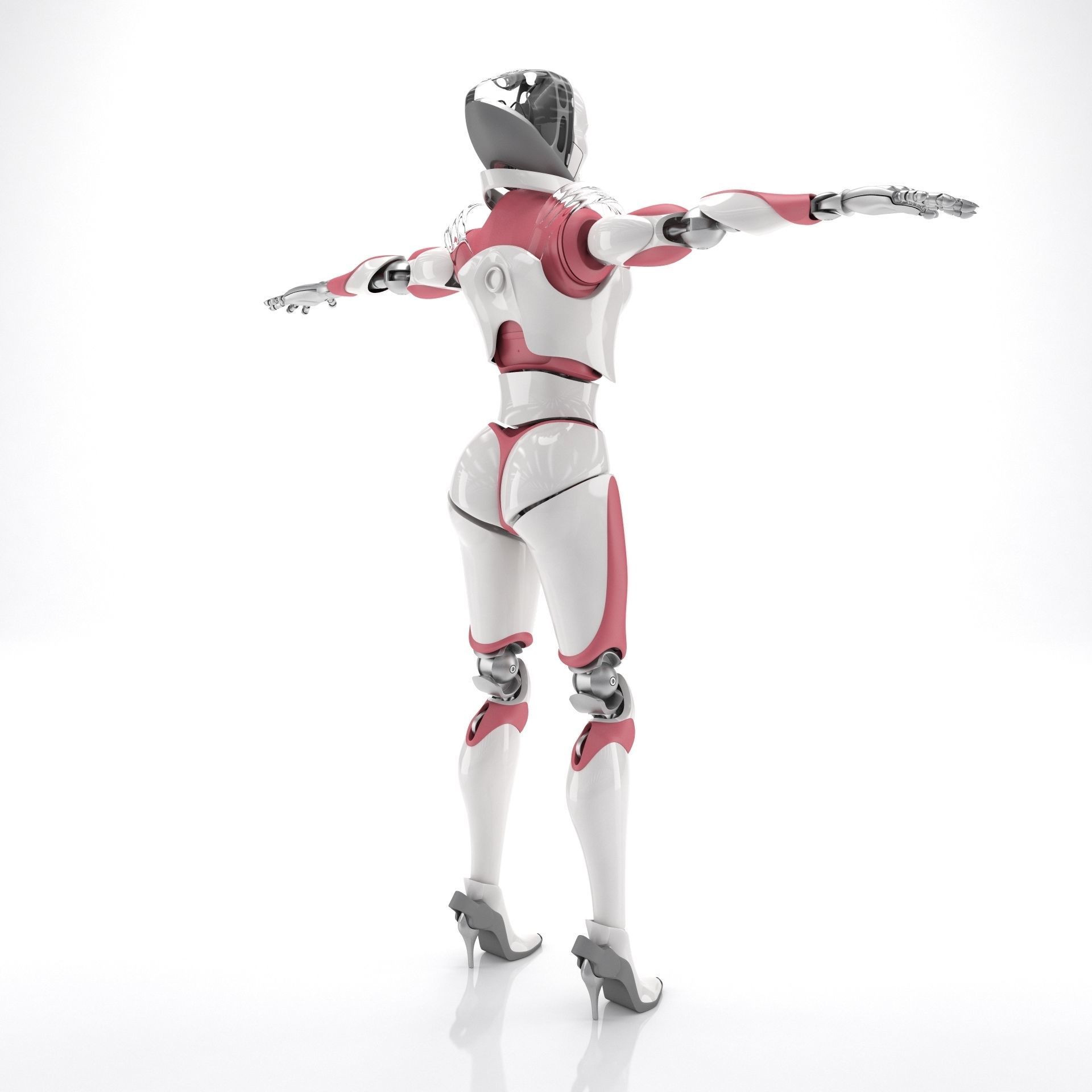 Female Android 3D model_7