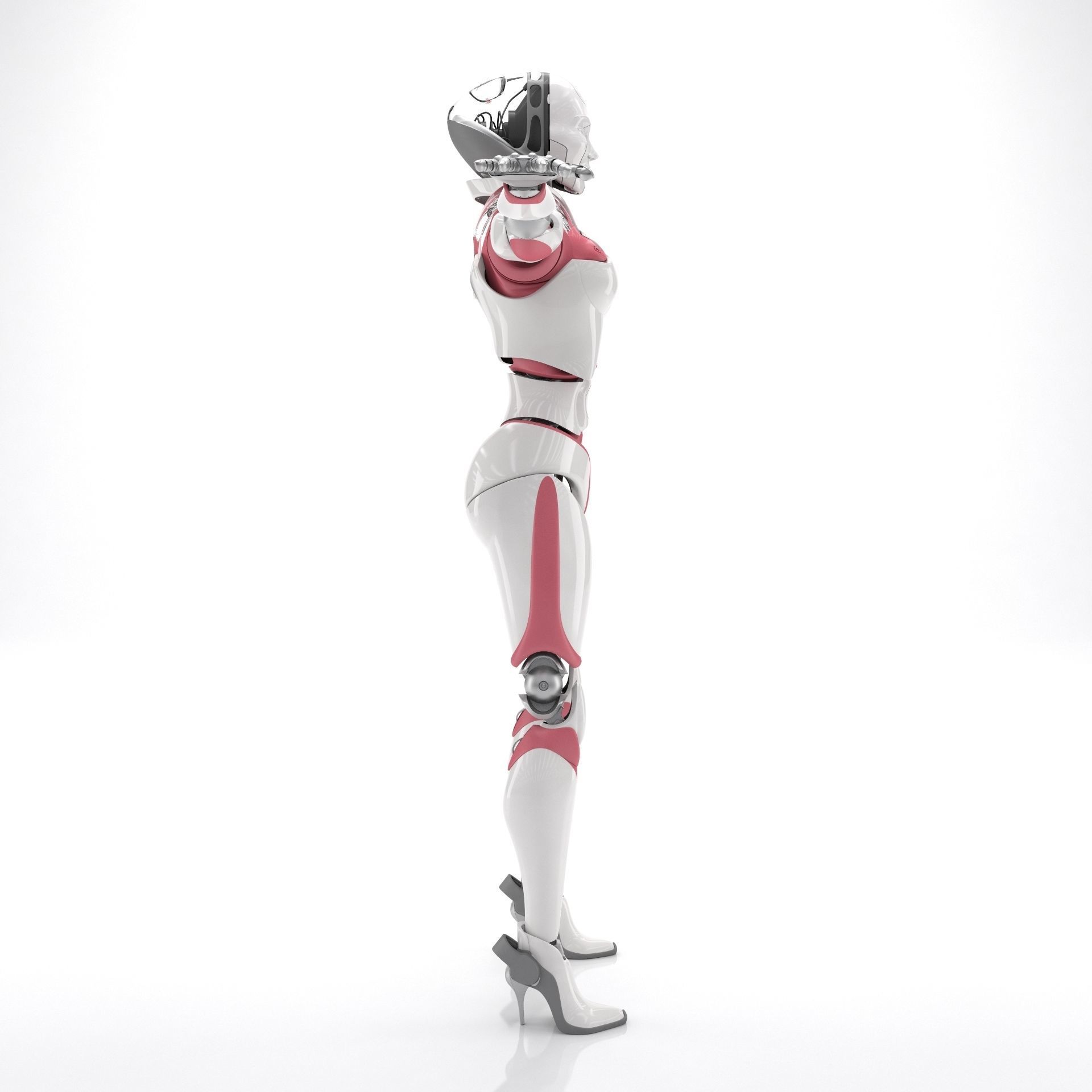 Female Android 3D model_3