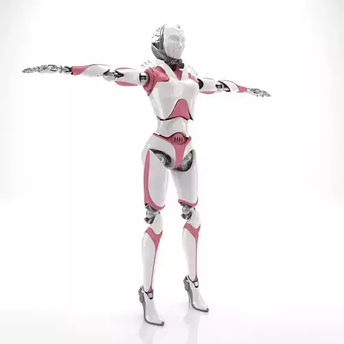 Female Android 3D model