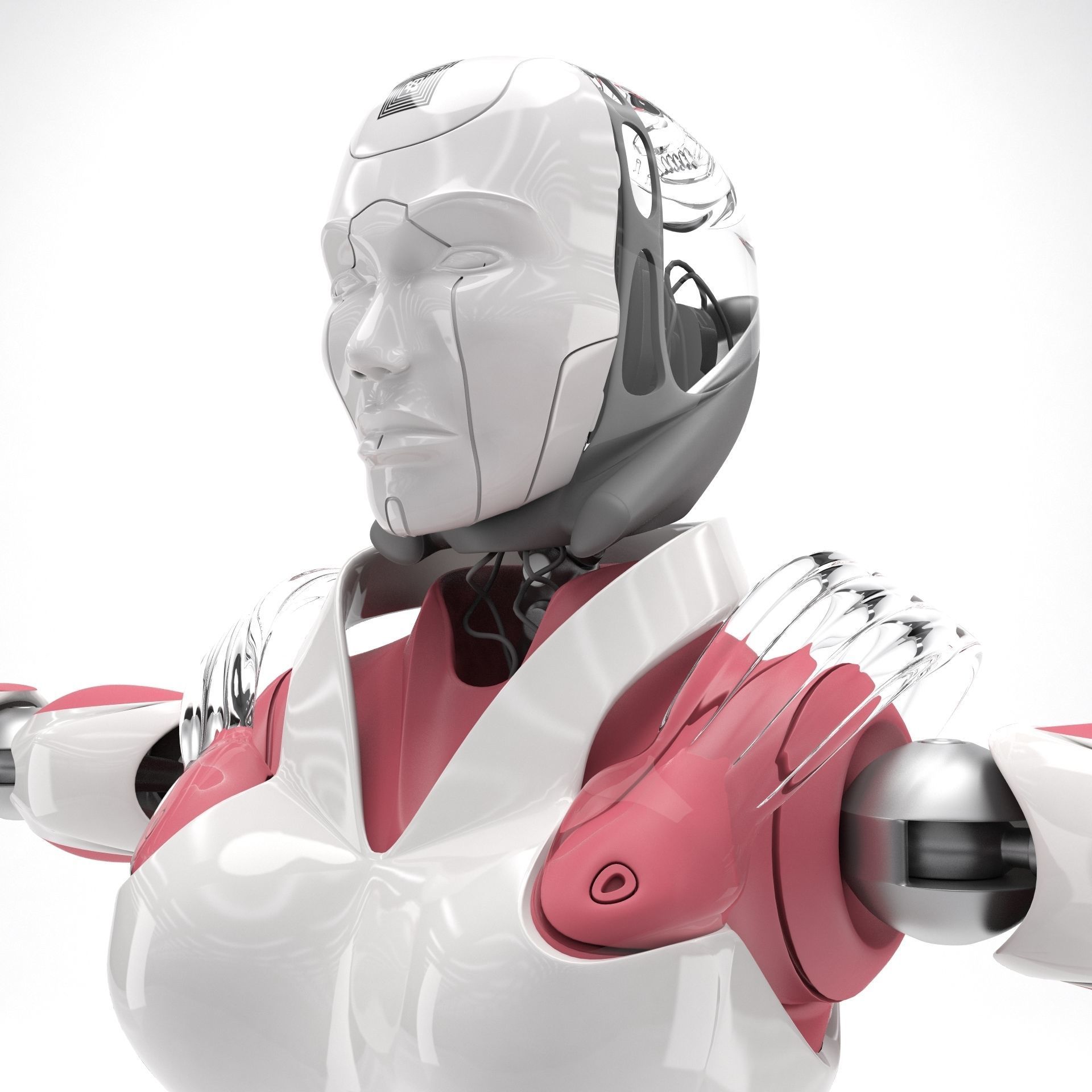 Female Android 3D model_11