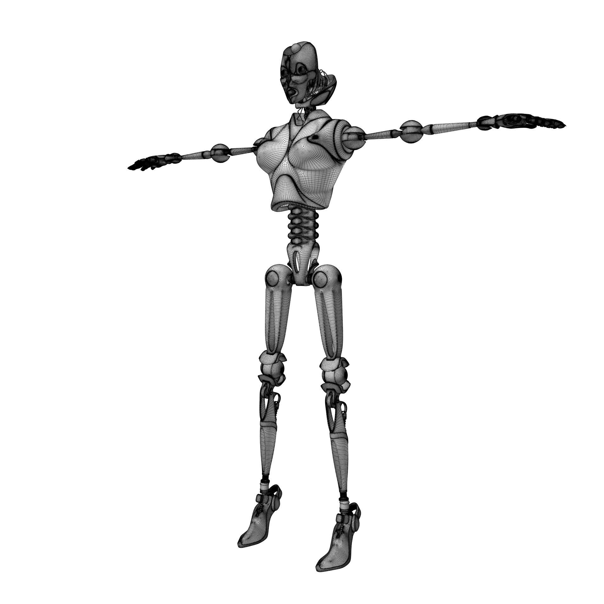 Female Android 3D model_31