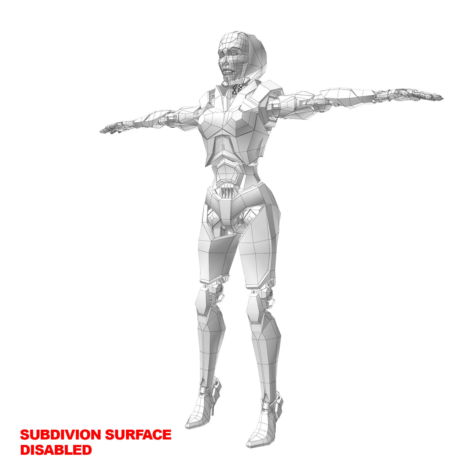 Female Android 3D model_35