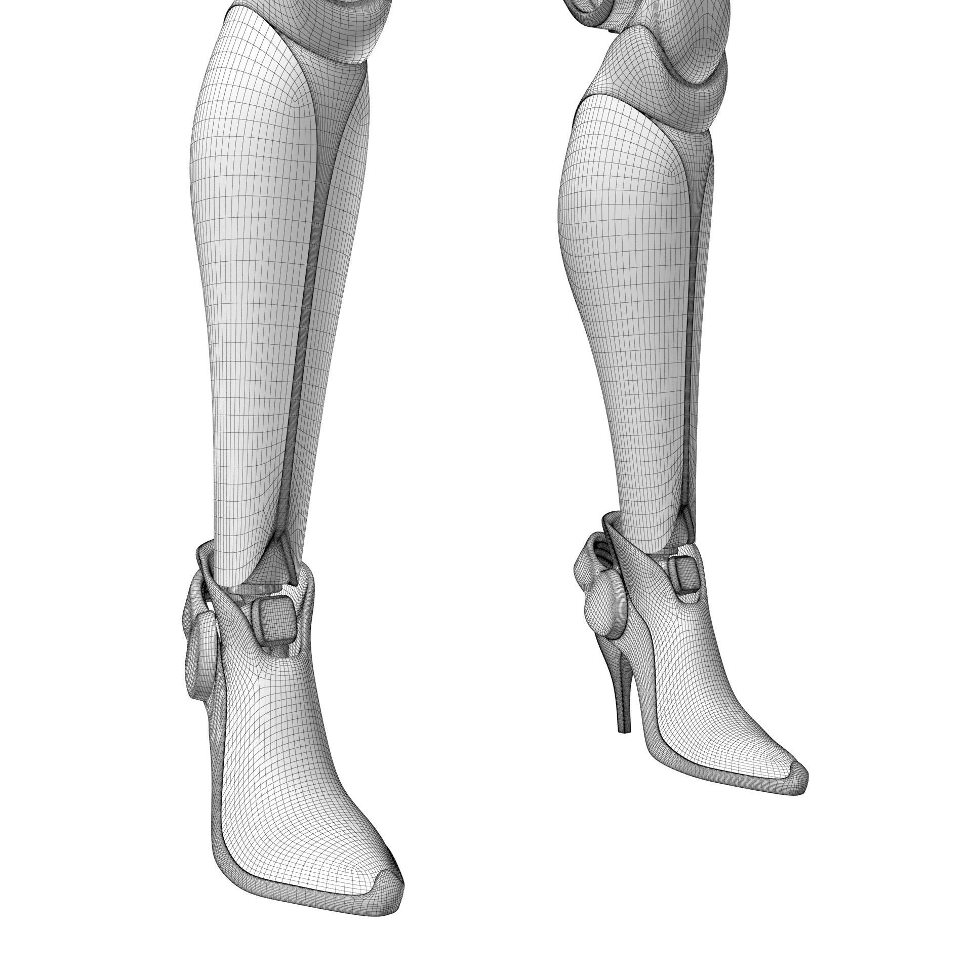 Female Android 3D model_29