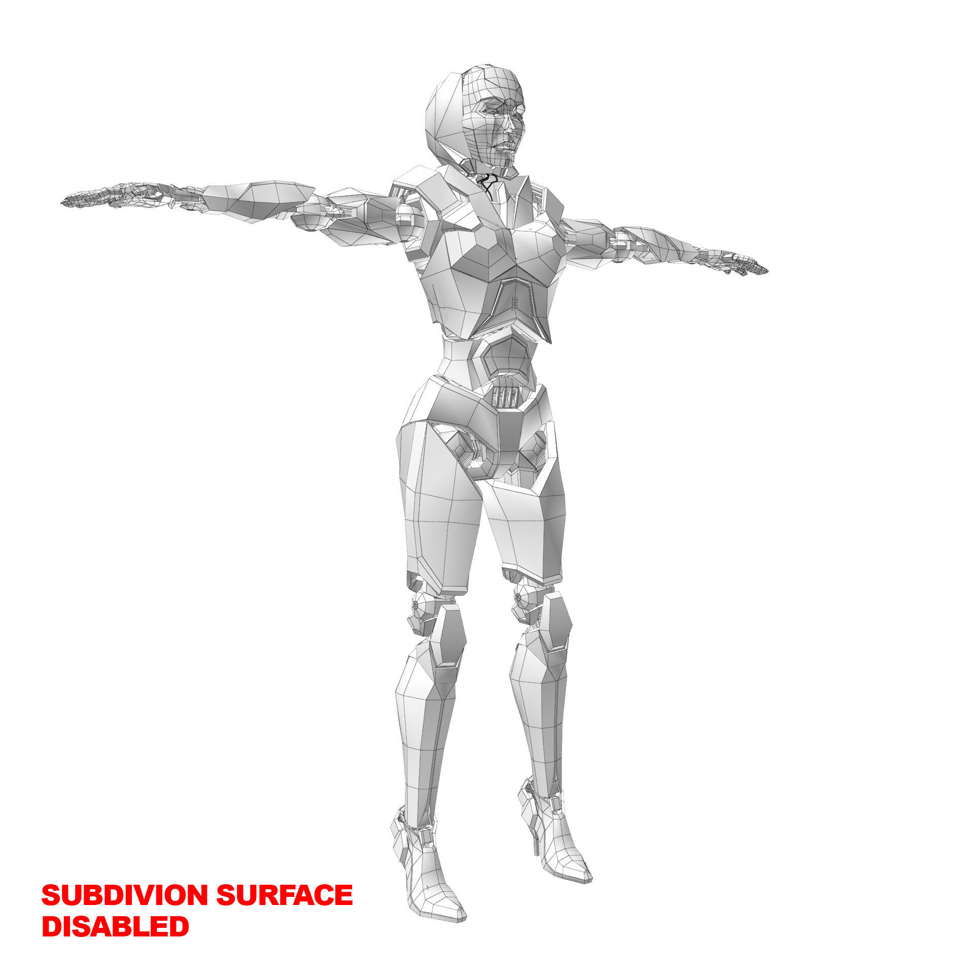 Female Android 3D model_34