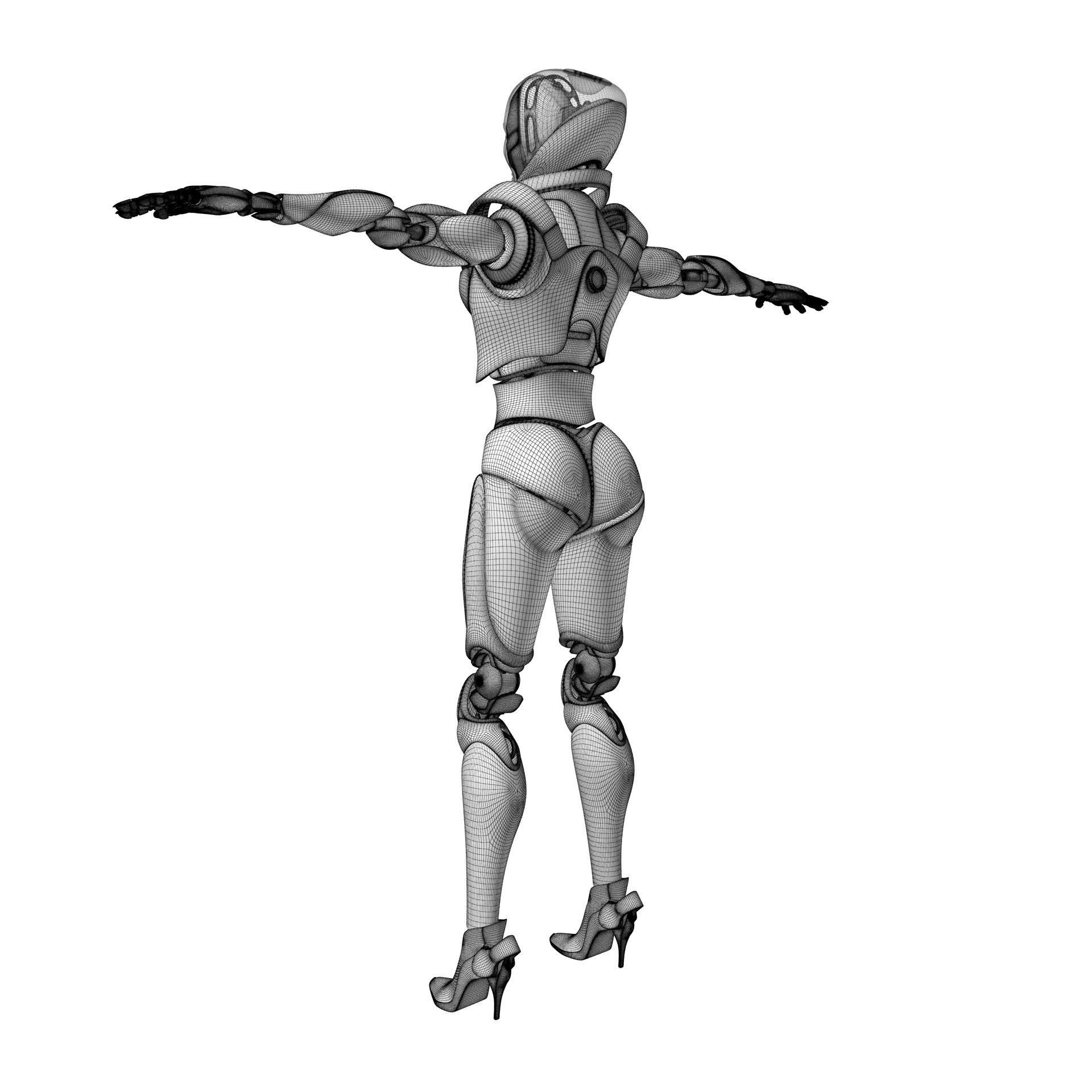 Female Android 3D model_21