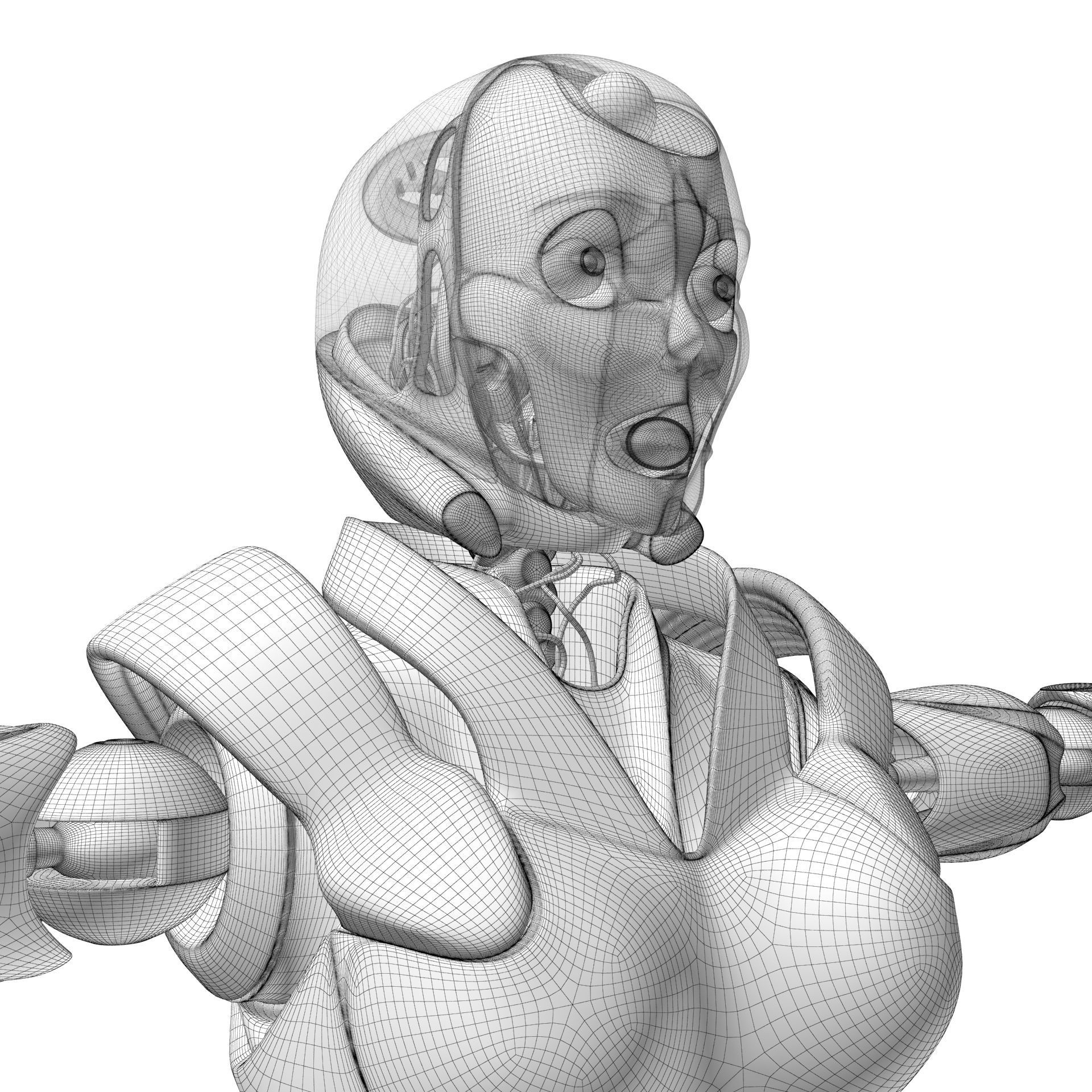 Female Android 3D model_25