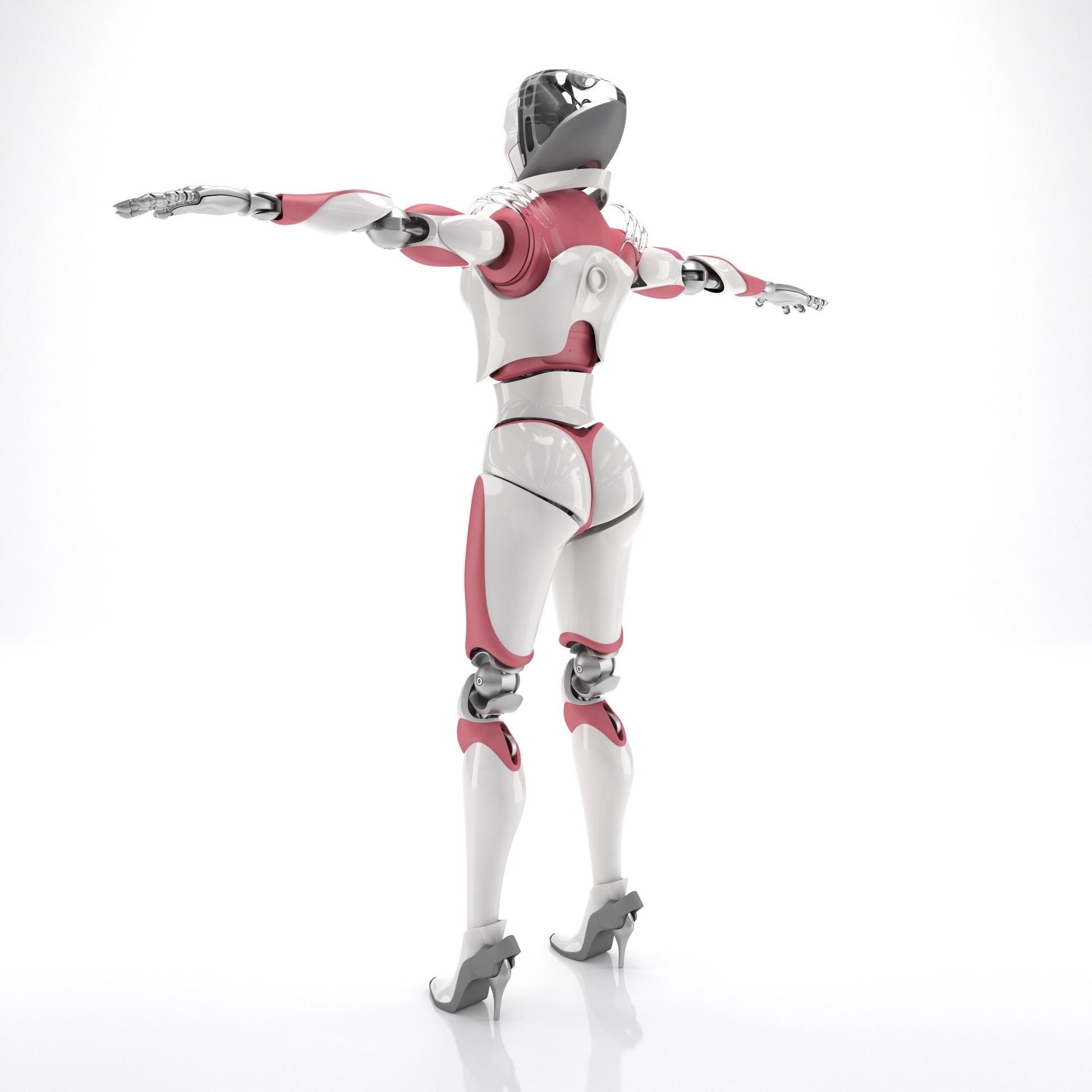 Female Android 3D model_6