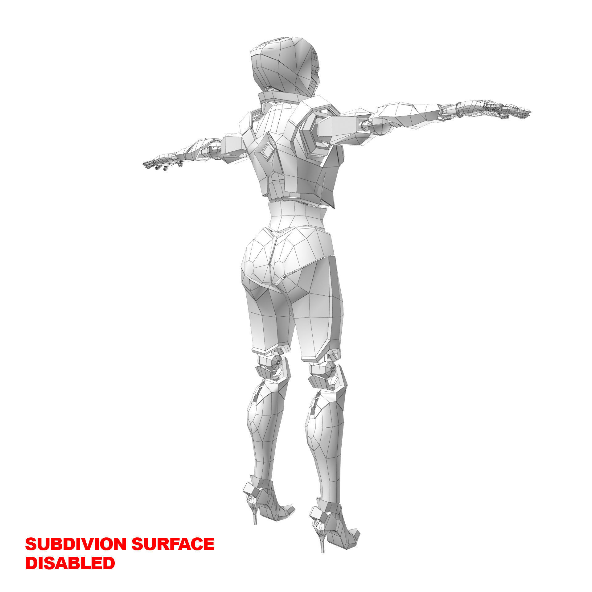 Female Android 3D model_37