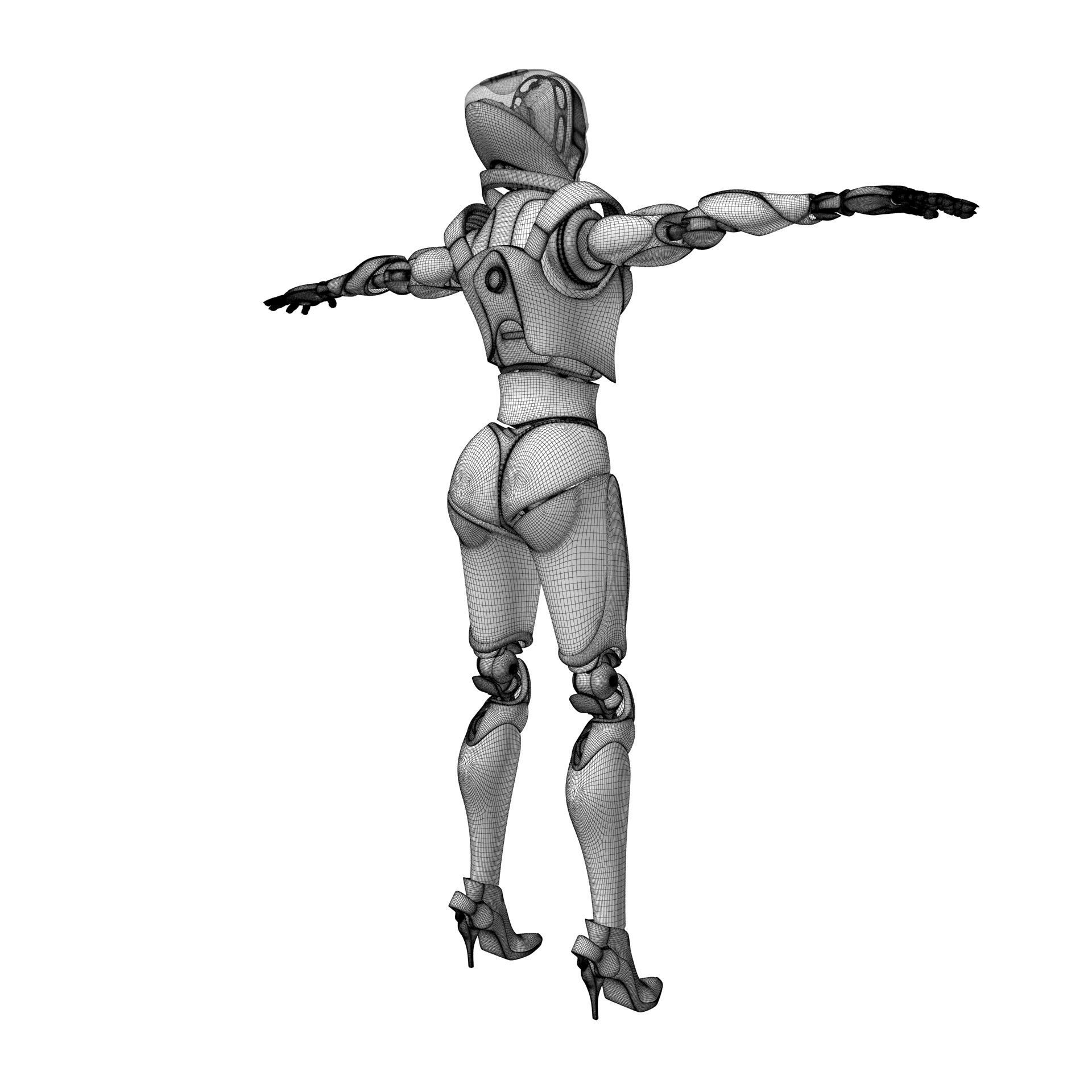 Female Android 3D model_22