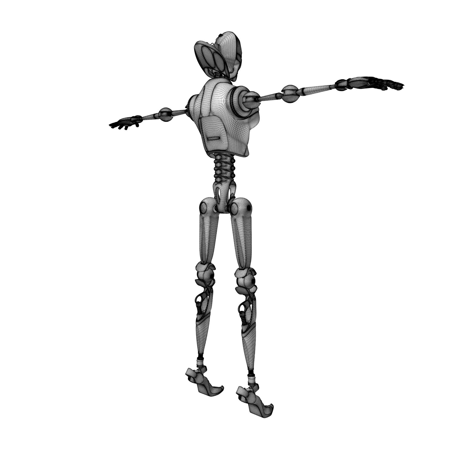 Female Android 3D model_33