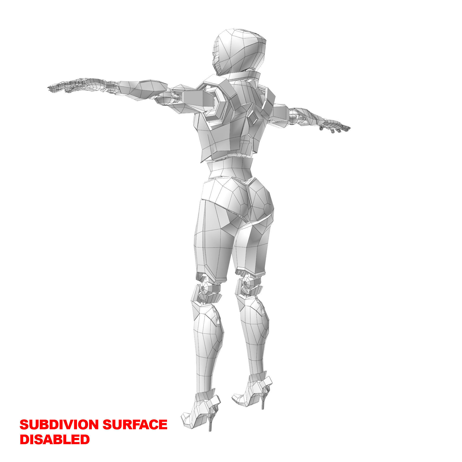 Female Android 3D model_36