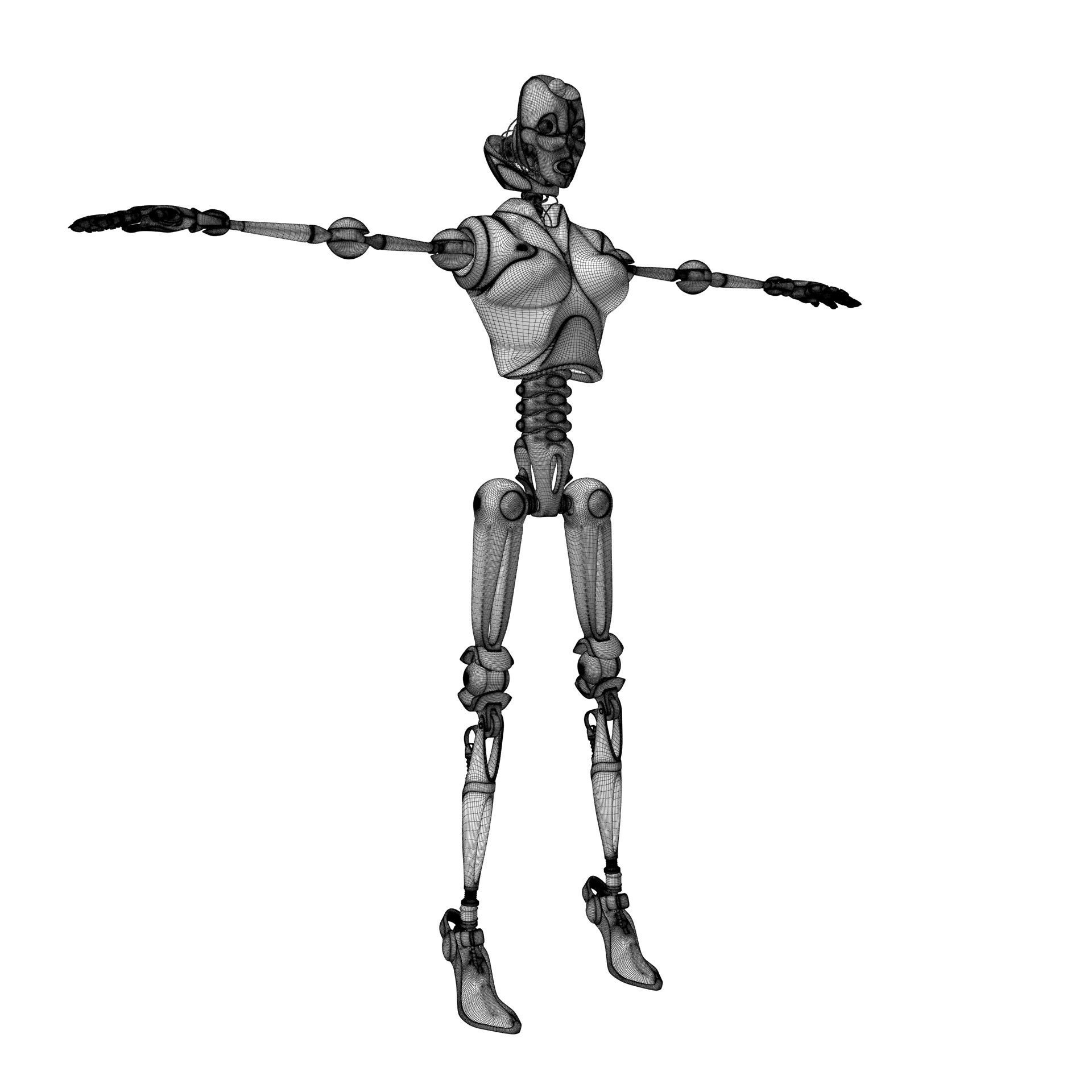 Female Android 3D model_30