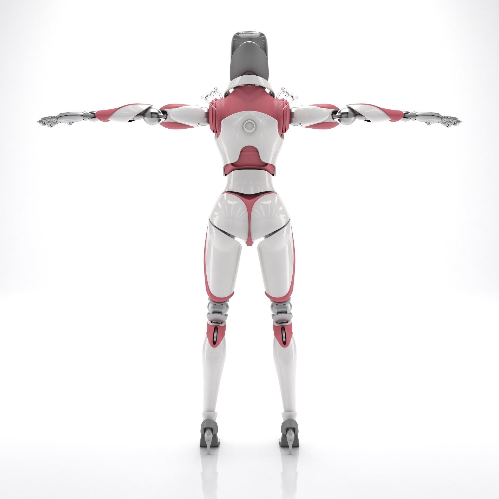 Female Android 3D model_5