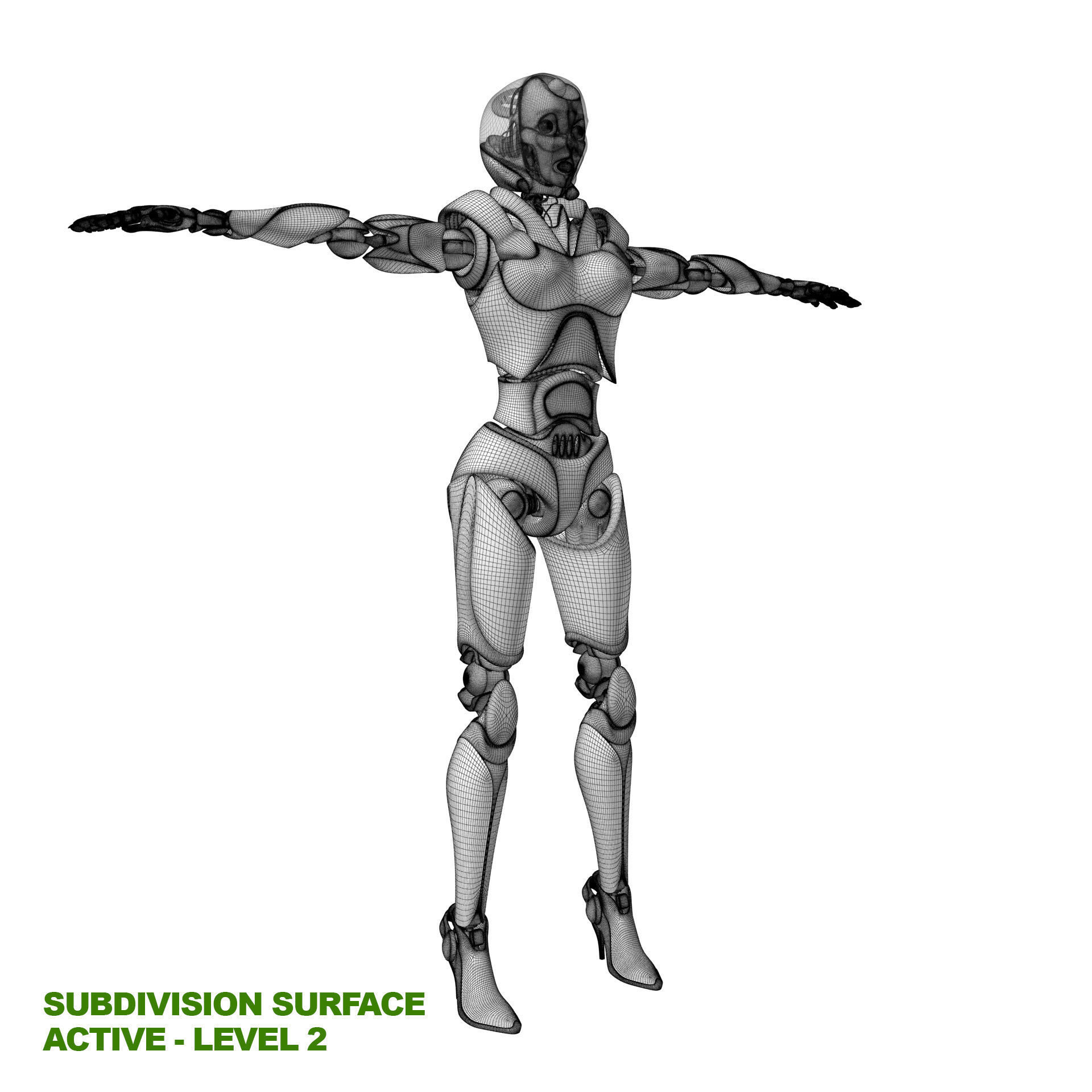 Female Android 3D model_15