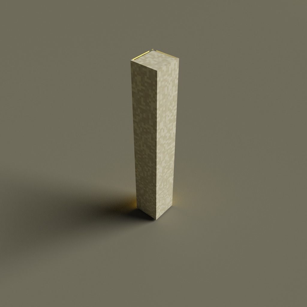 Voxel Balcony Low-poly 3D model_16