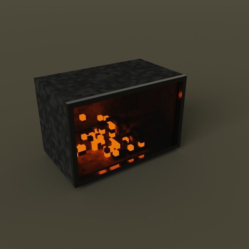 Voxel Balcony Low-poly 3D model_10