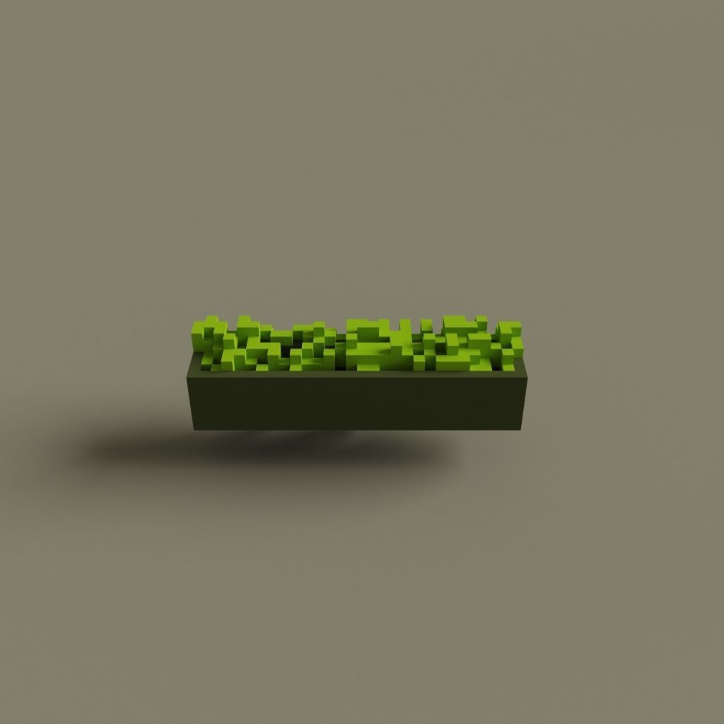 Voxel Balcony Low-poly 3D model_13