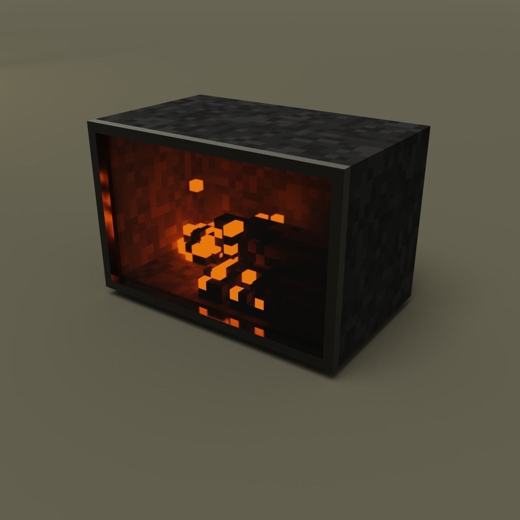 Voxel Balcony Low-poly 3D model_11