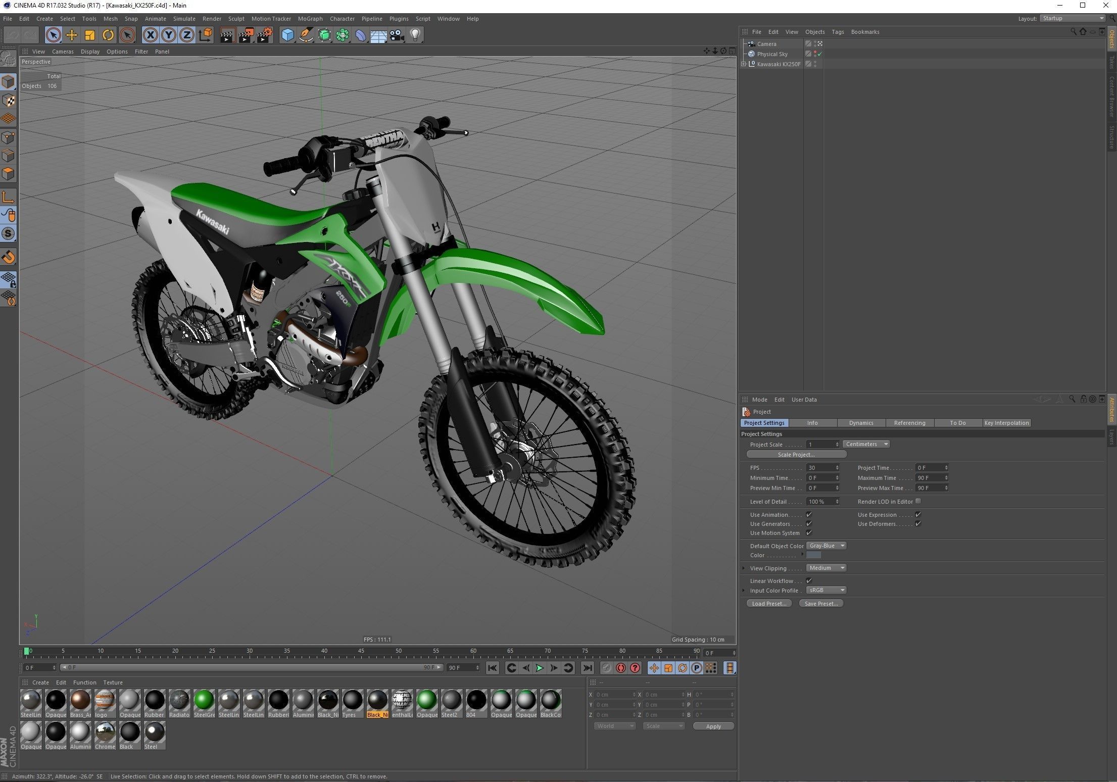 KAWASAKI KX250F 3D model_6