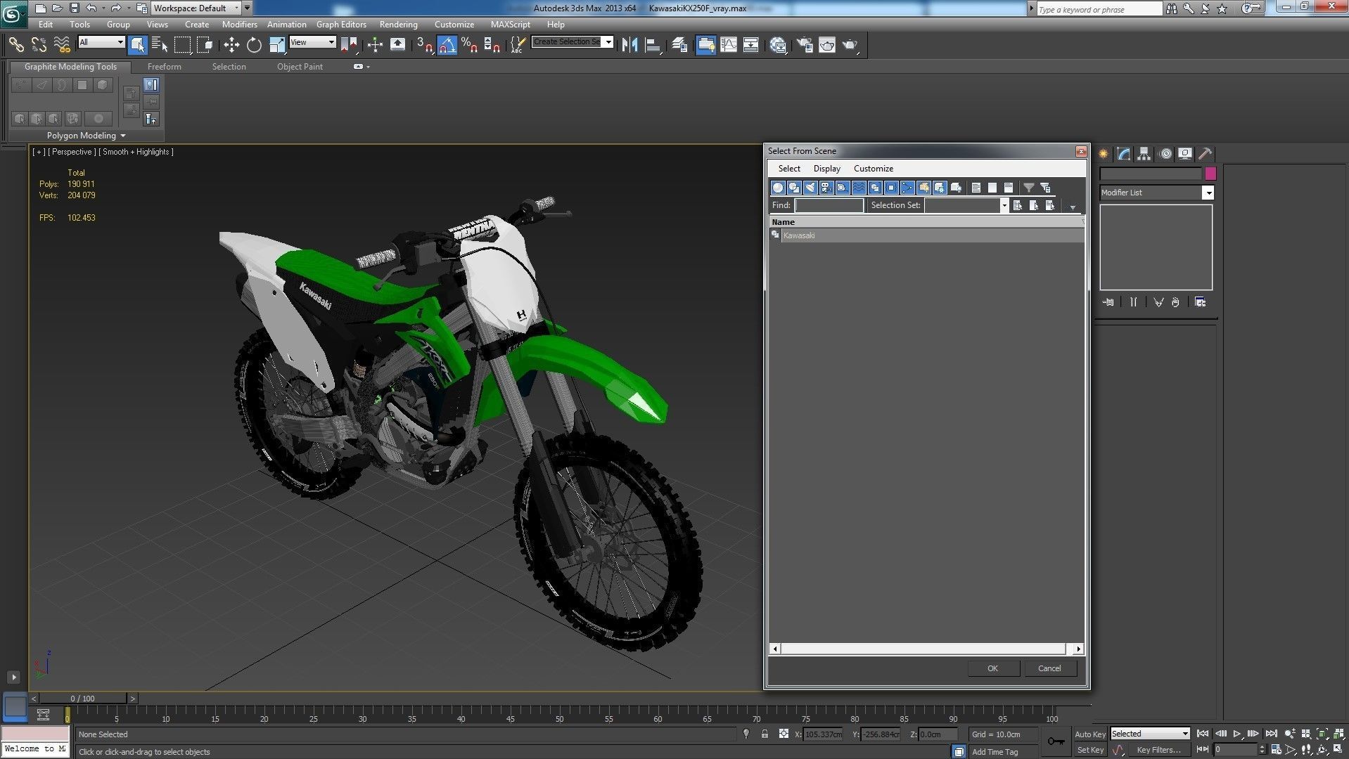 KAWASAKI KX250F 3D model_4
