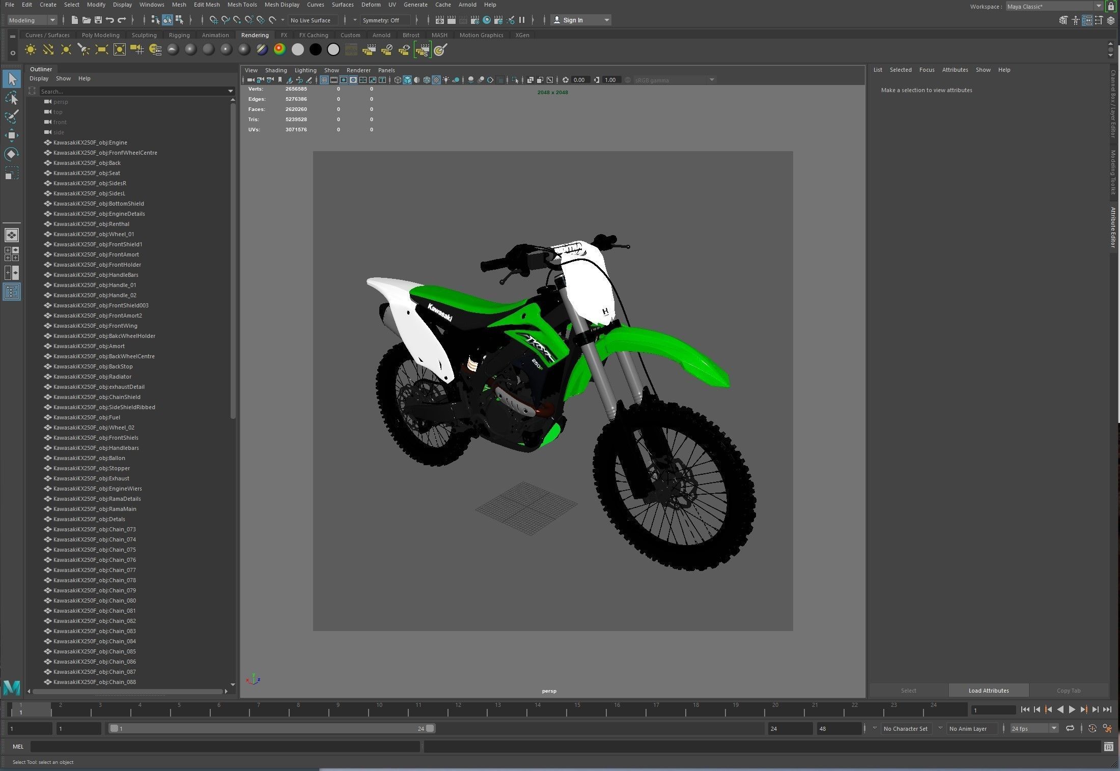KAWASAKI KX250F 3D model_5