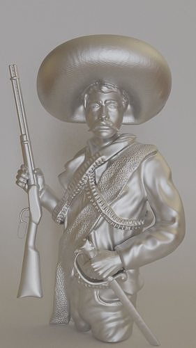 Emiliano Zapata pendant 3D print model