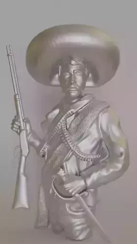 Emiliano Zapata pendant 3D print model