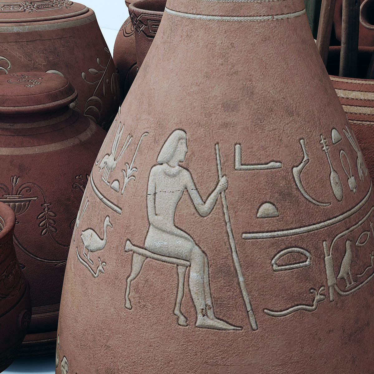 Dishes clay n23 3D model_1