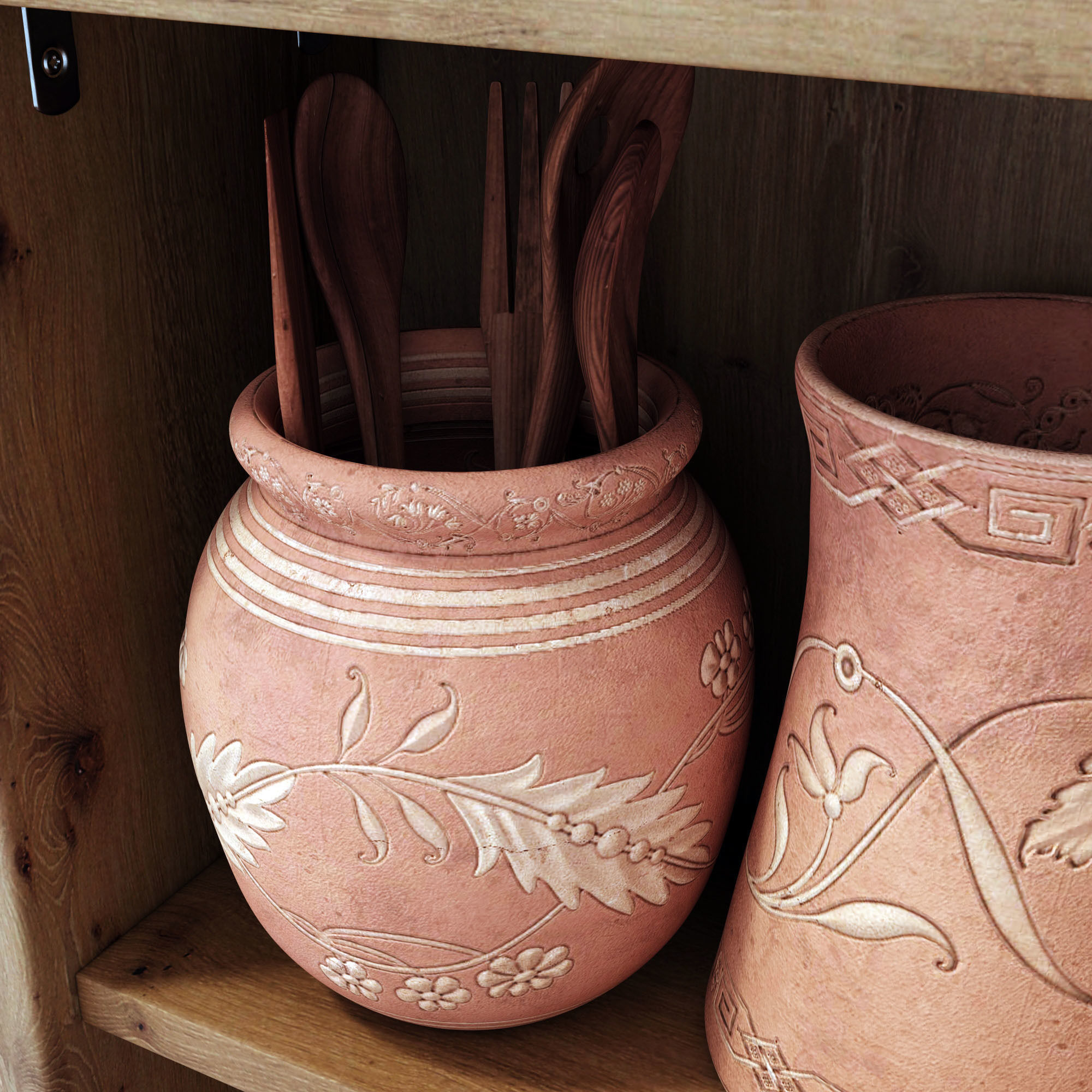 Dishes clay n23 3D model_5