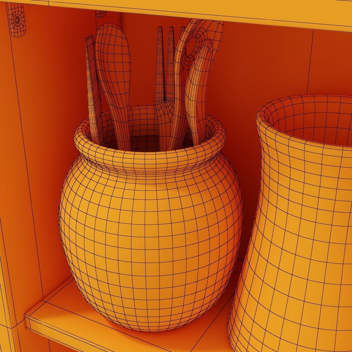 Dishes clay n23 3D model_18