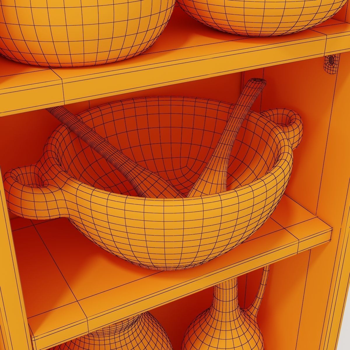 Dishes clay n23 3D model_16