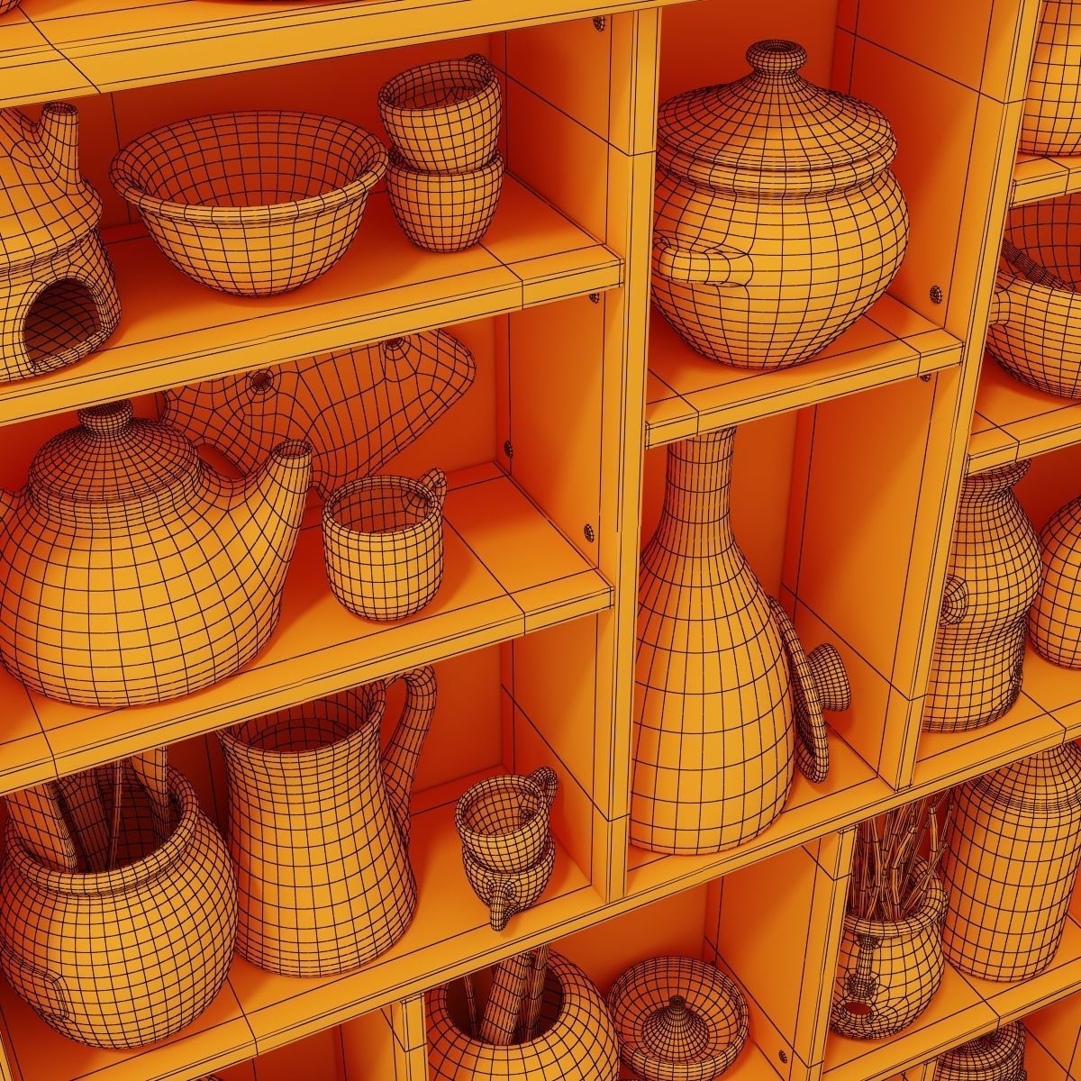 Dishes clay n23 3D model_20