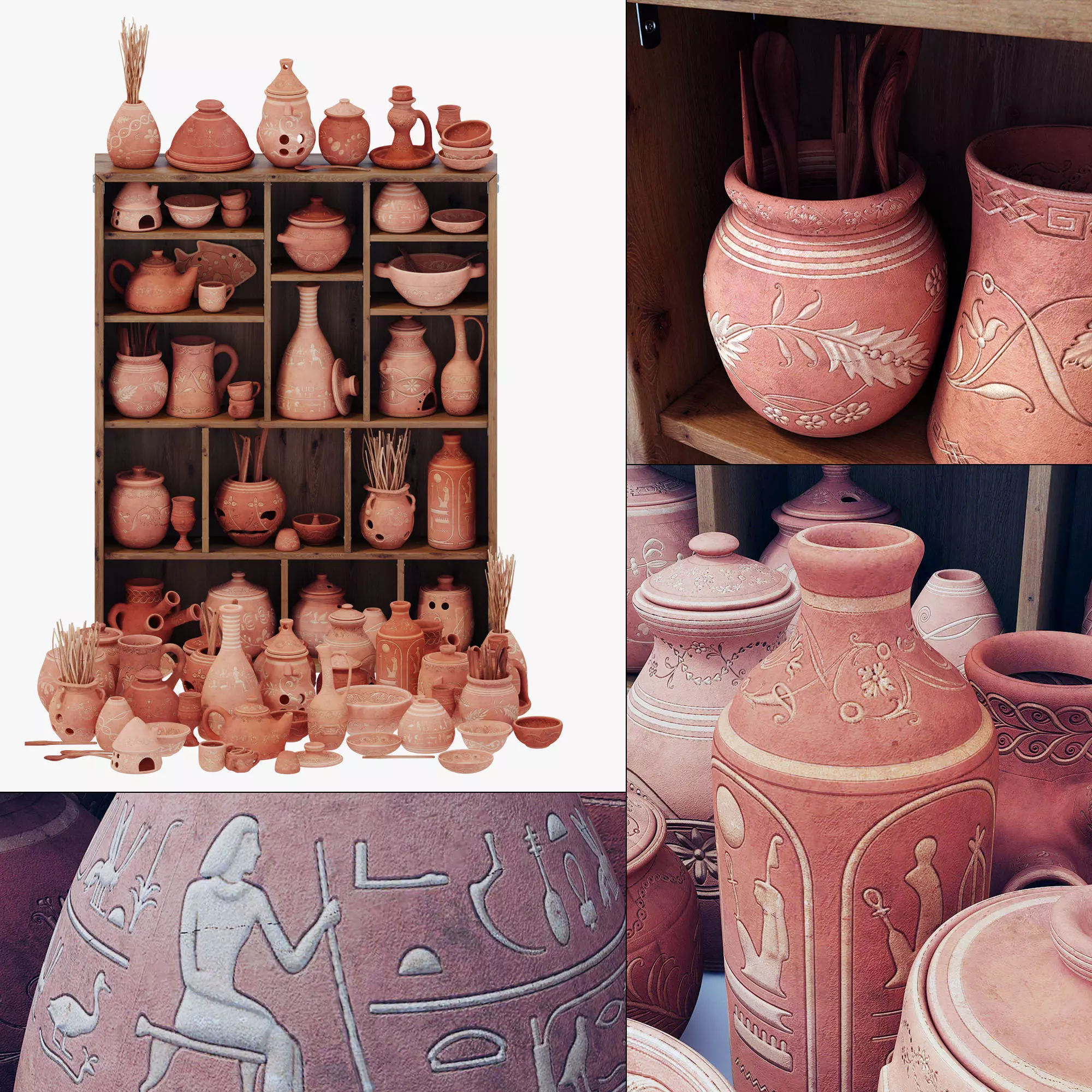 Dishes clay n23 3D model_0