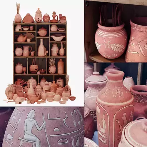 Dishes clay n23 3D model