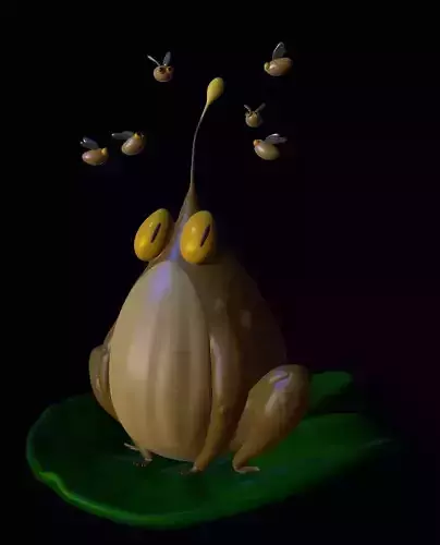 surprised toad 3D model