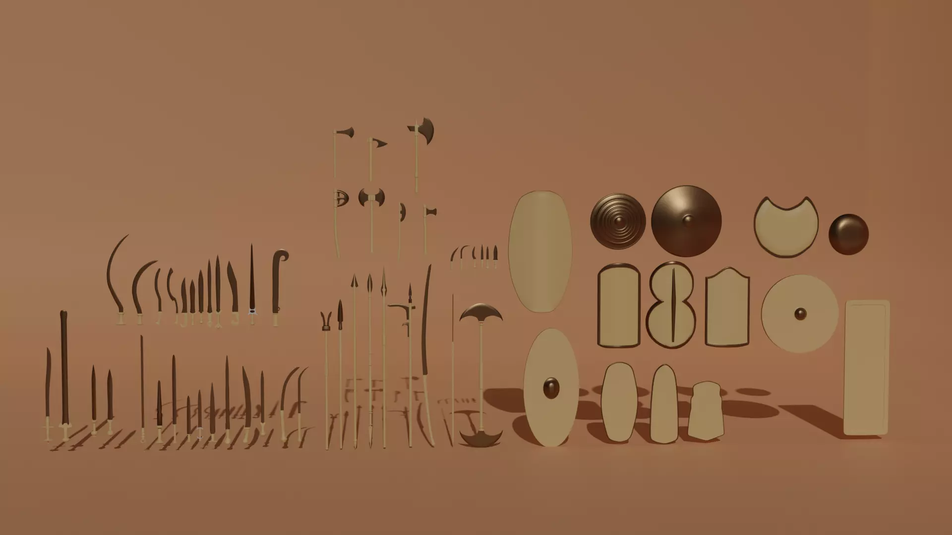 Bronze Age Weapons 3D model_0